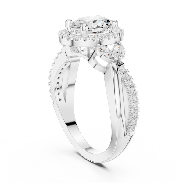 Bar Setting Lab Grown Diamond Ring