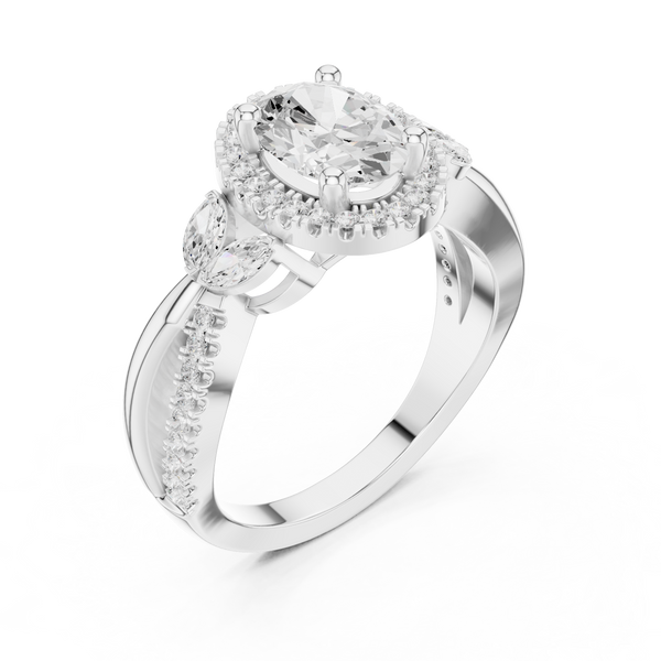 Bar Setting Lab Grown Diamond Ring
