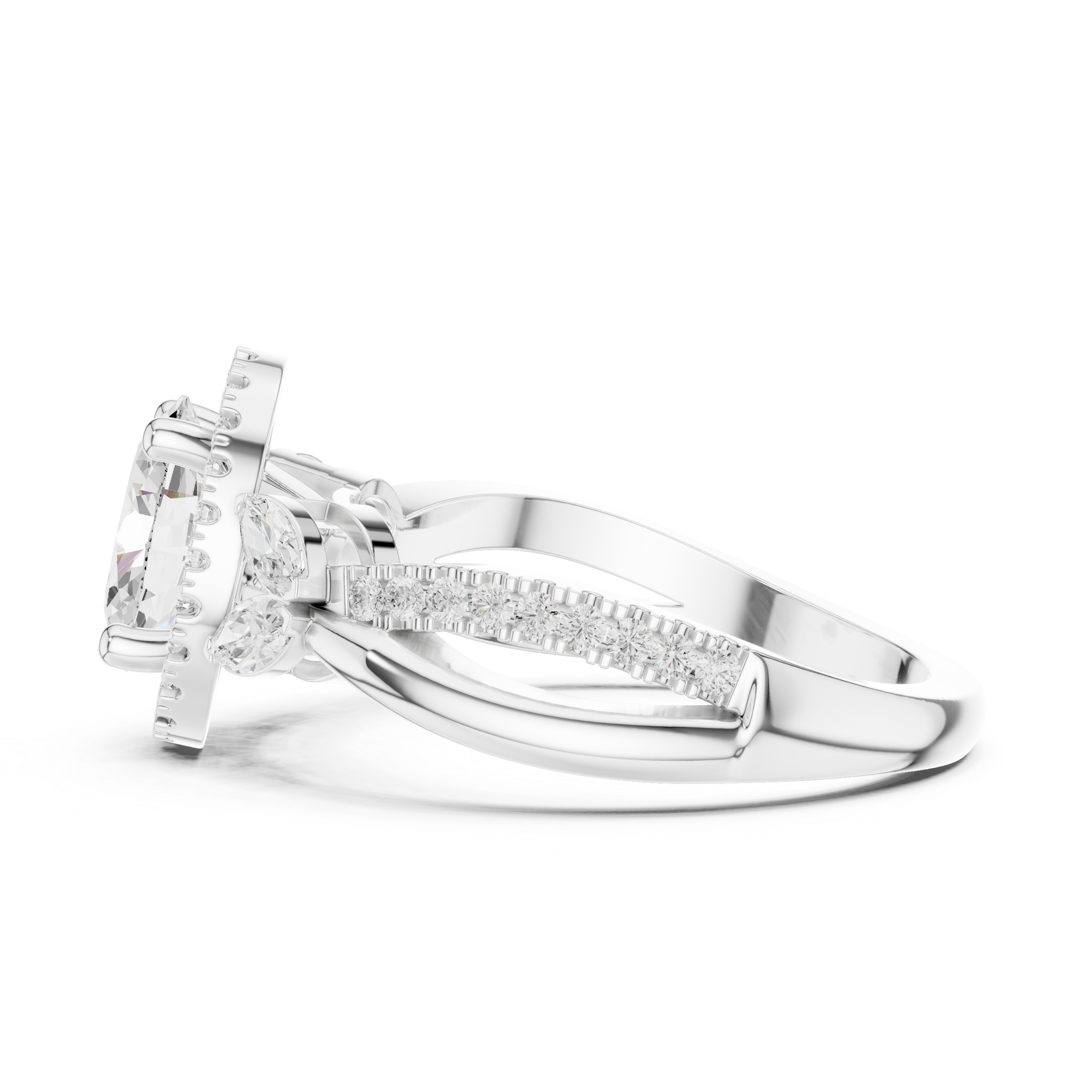Bar Setting Lab Grown Diamond Ring