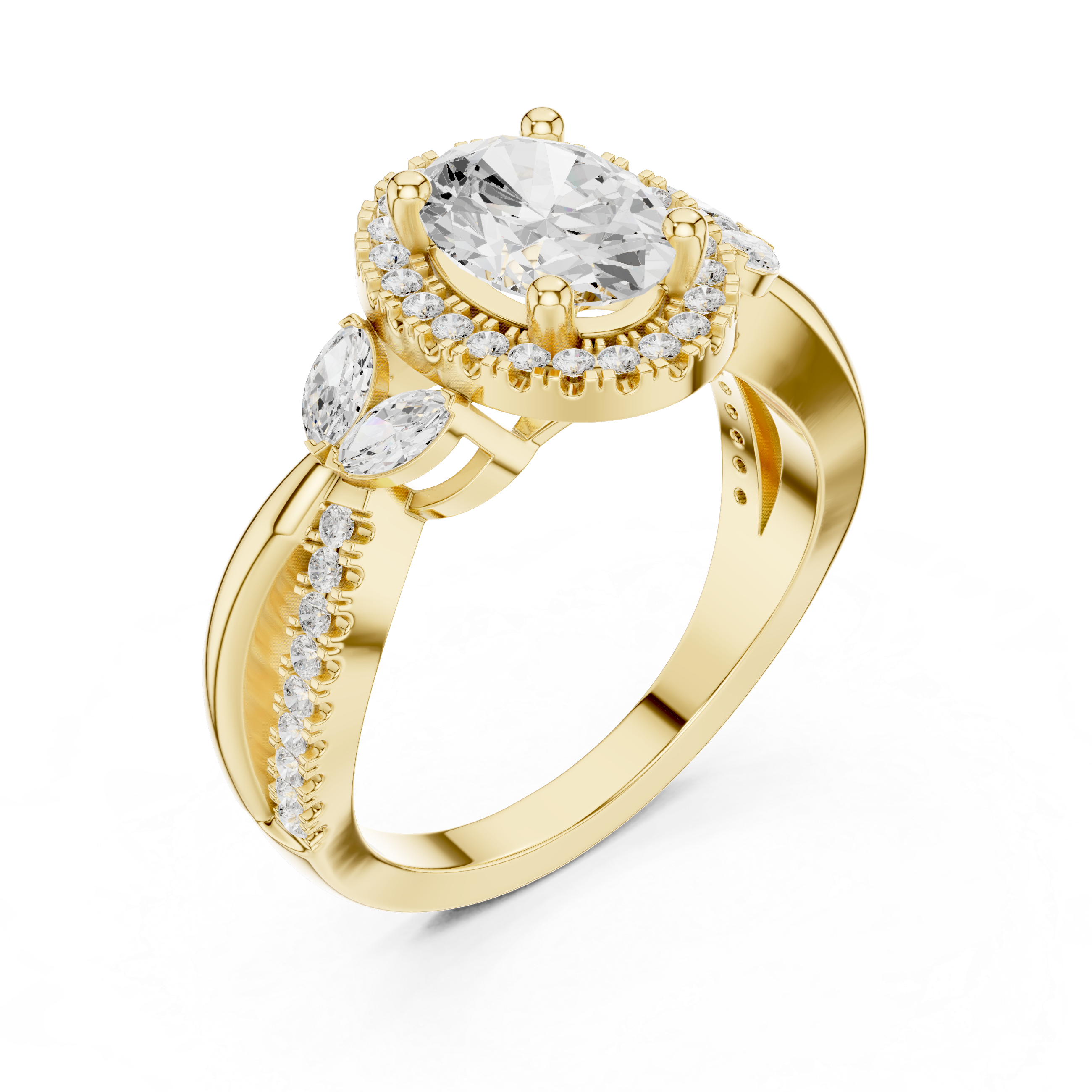 Bar Setting Lab Grown Diamond Ring