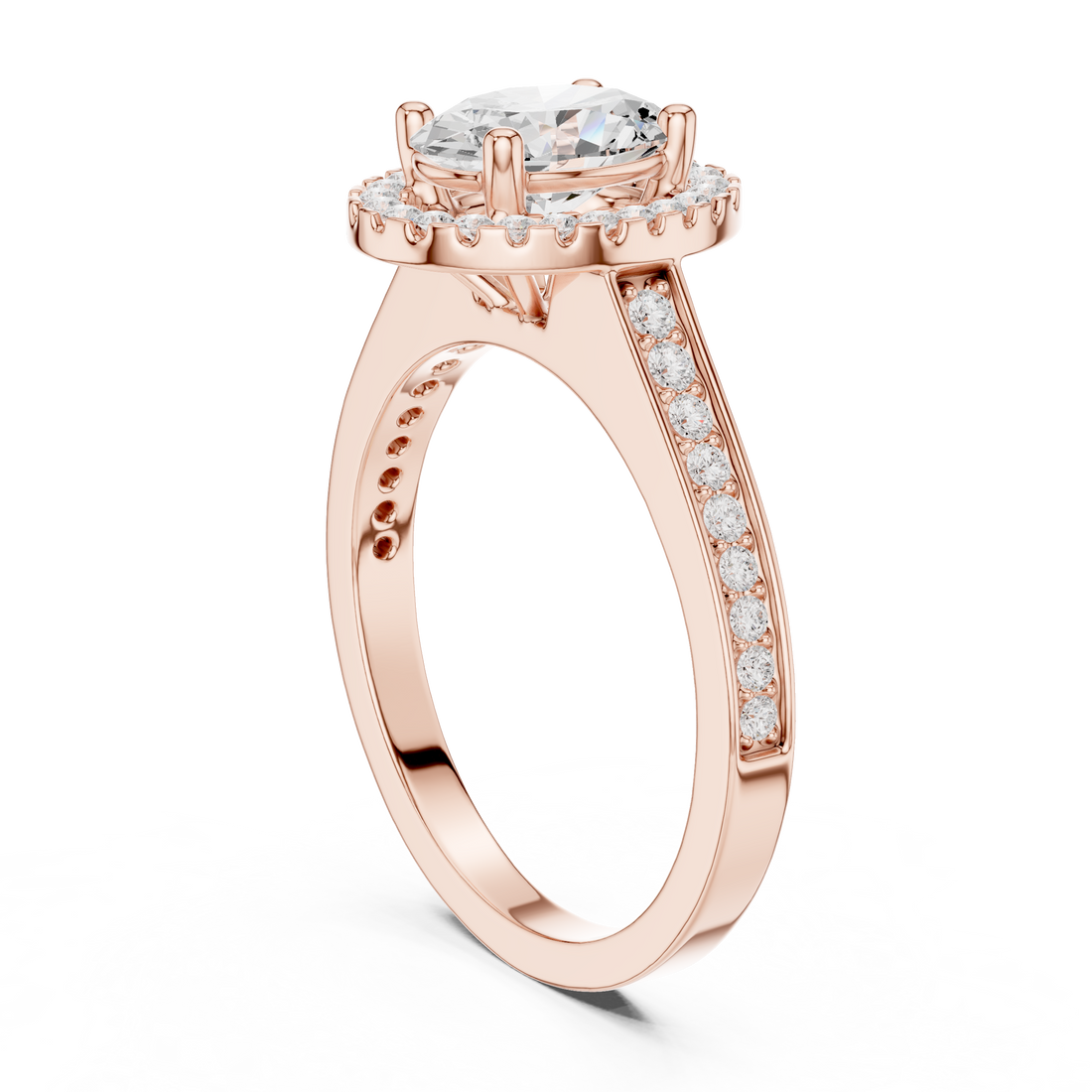 Cluster Oval Design Lab Grown Diamond Ring