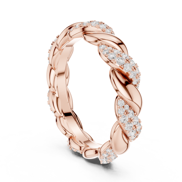 Bypass Wave Lab Grown Diamond Ring