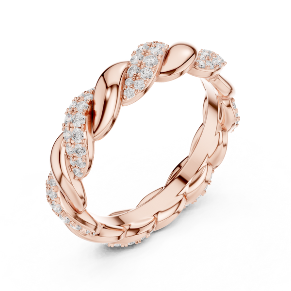Bypass Wave Lab Grown Diamond Ring