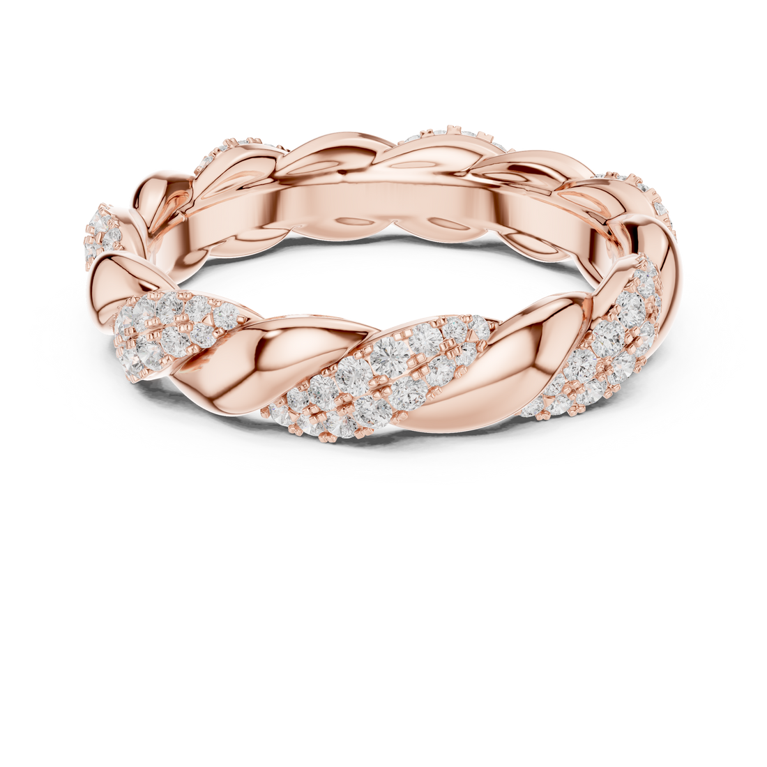 Bypass Wave Lab Grown Diamond Ring