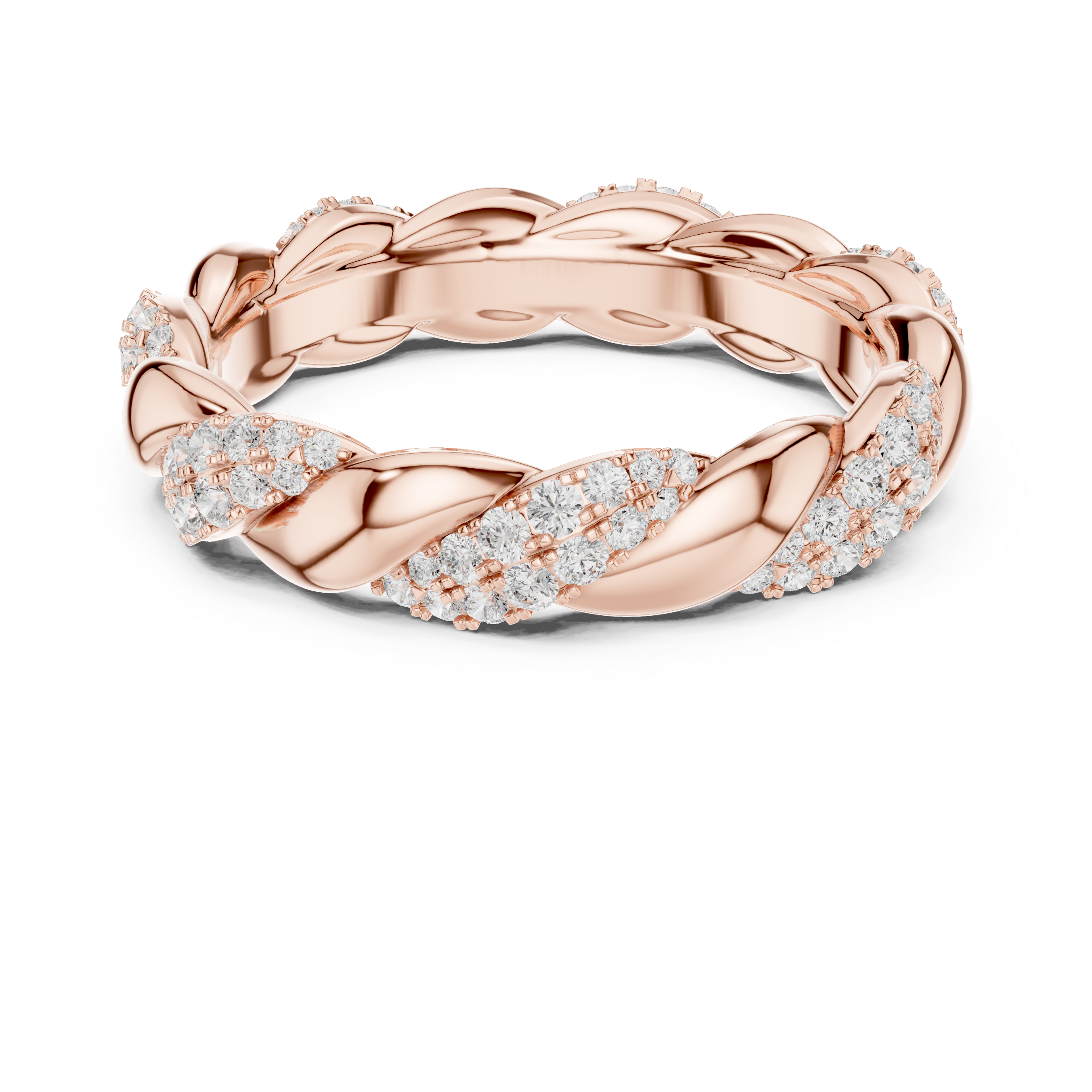 Bypass Wave Lab Grown Diamond Ring