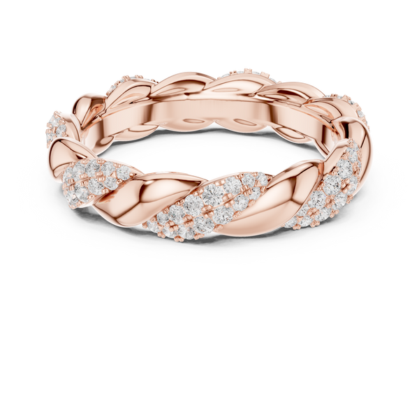 Bypass Wave Lab Grown Diamond Ring