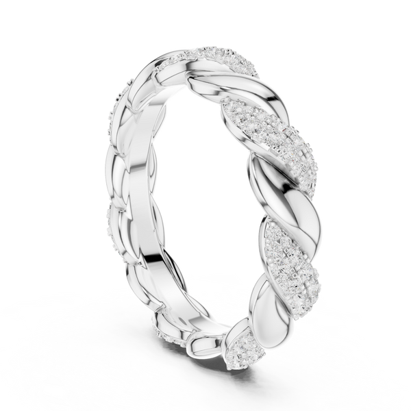 Bypass Wave Lab Grown Diamond Ring
