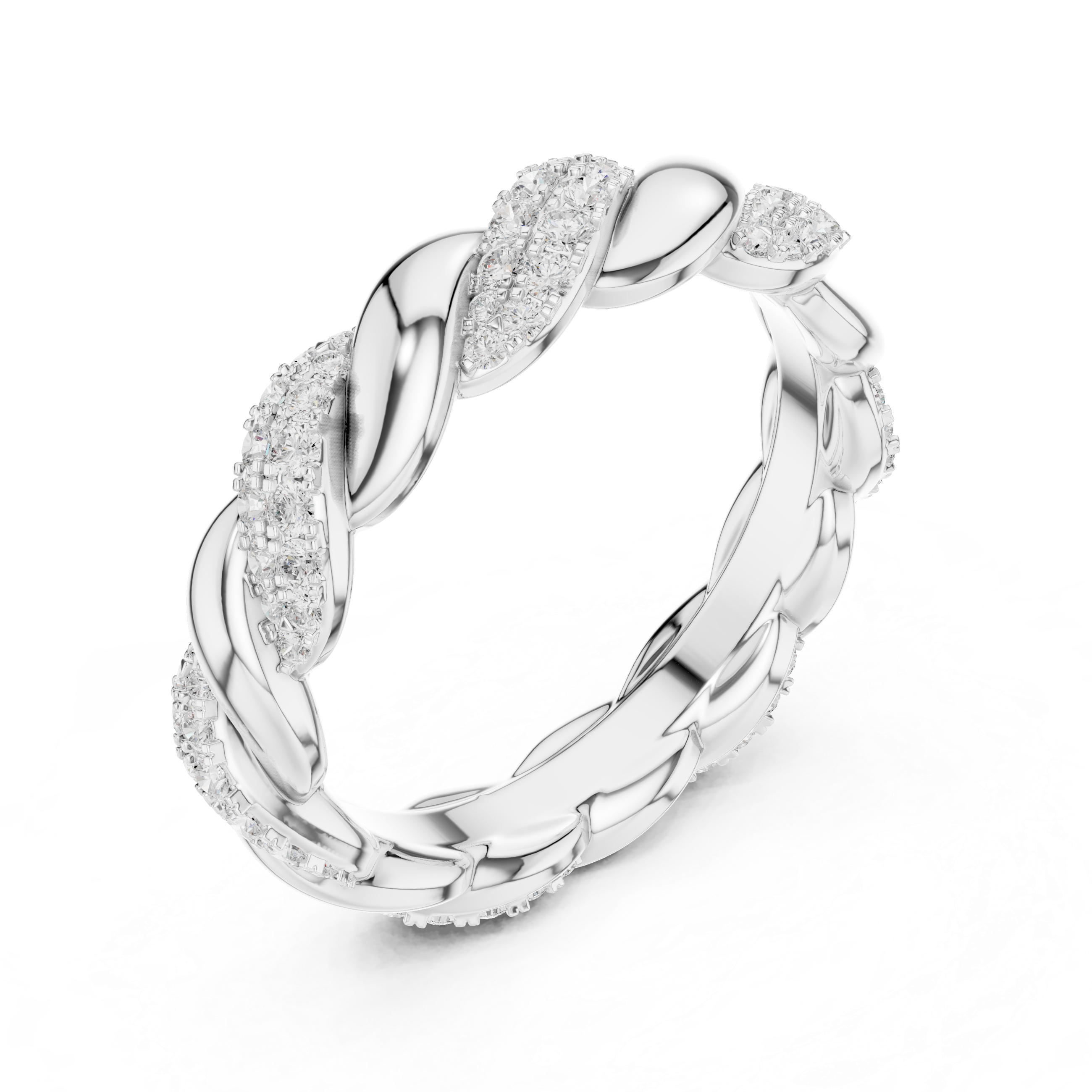 Bypass Wave Lab Grown Diamond Ring