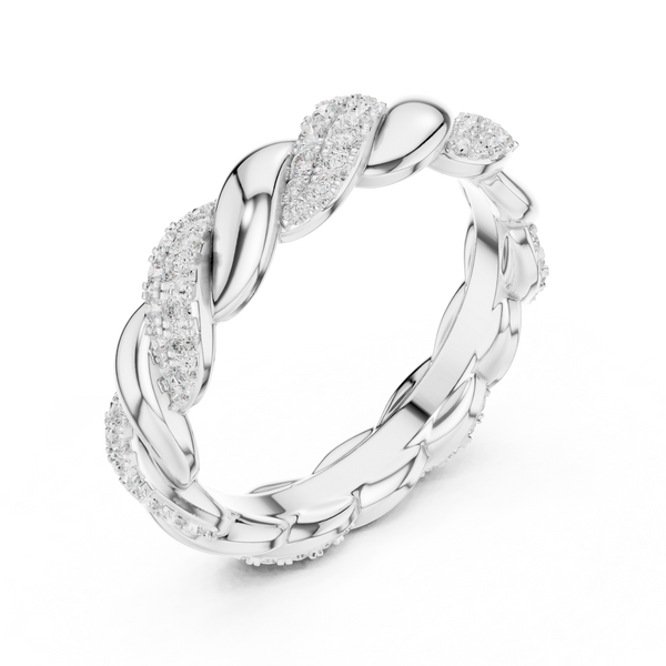 Bypass Wave Lab Grown Diamond Ring