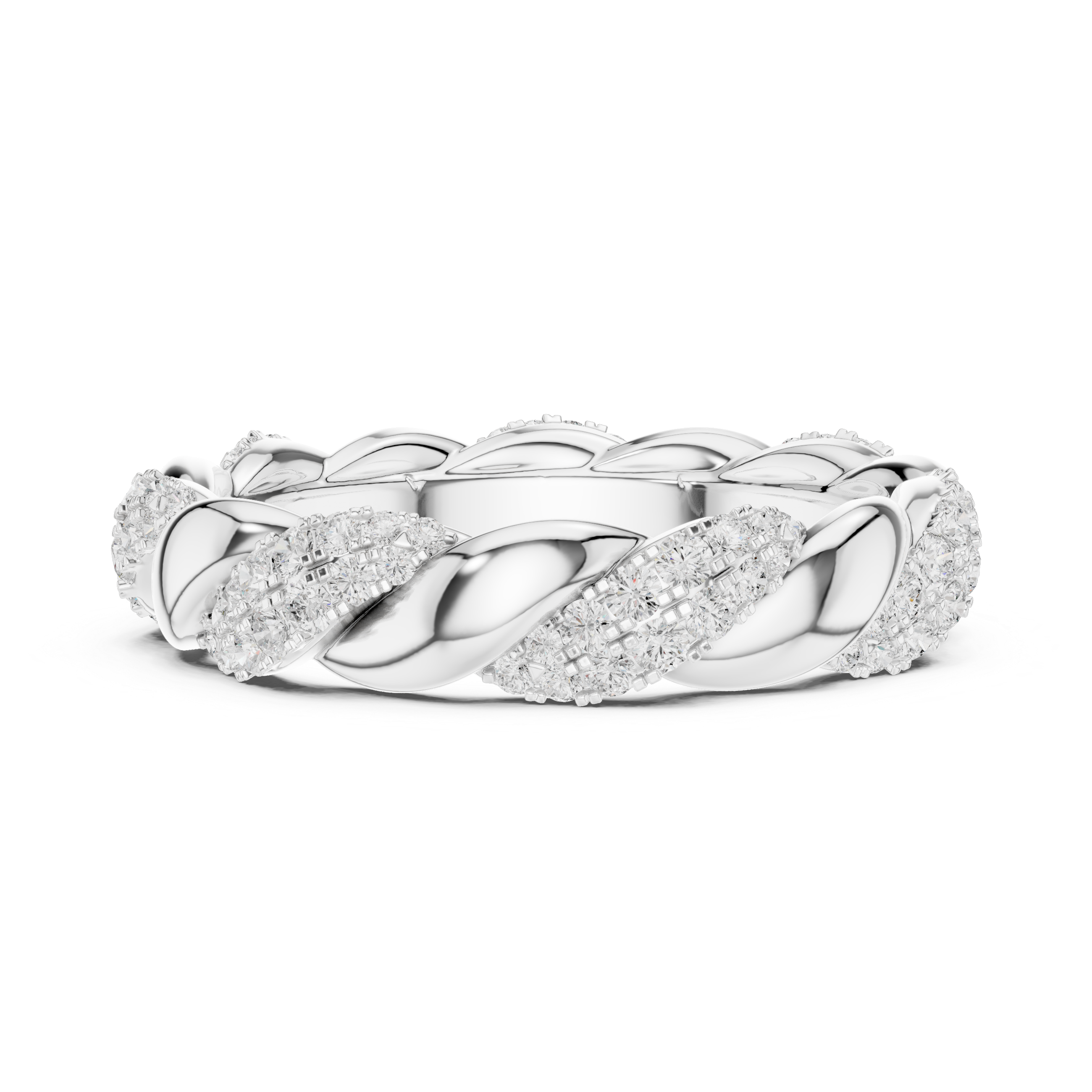 Bypass Wave Lab Grown Diamond Ring