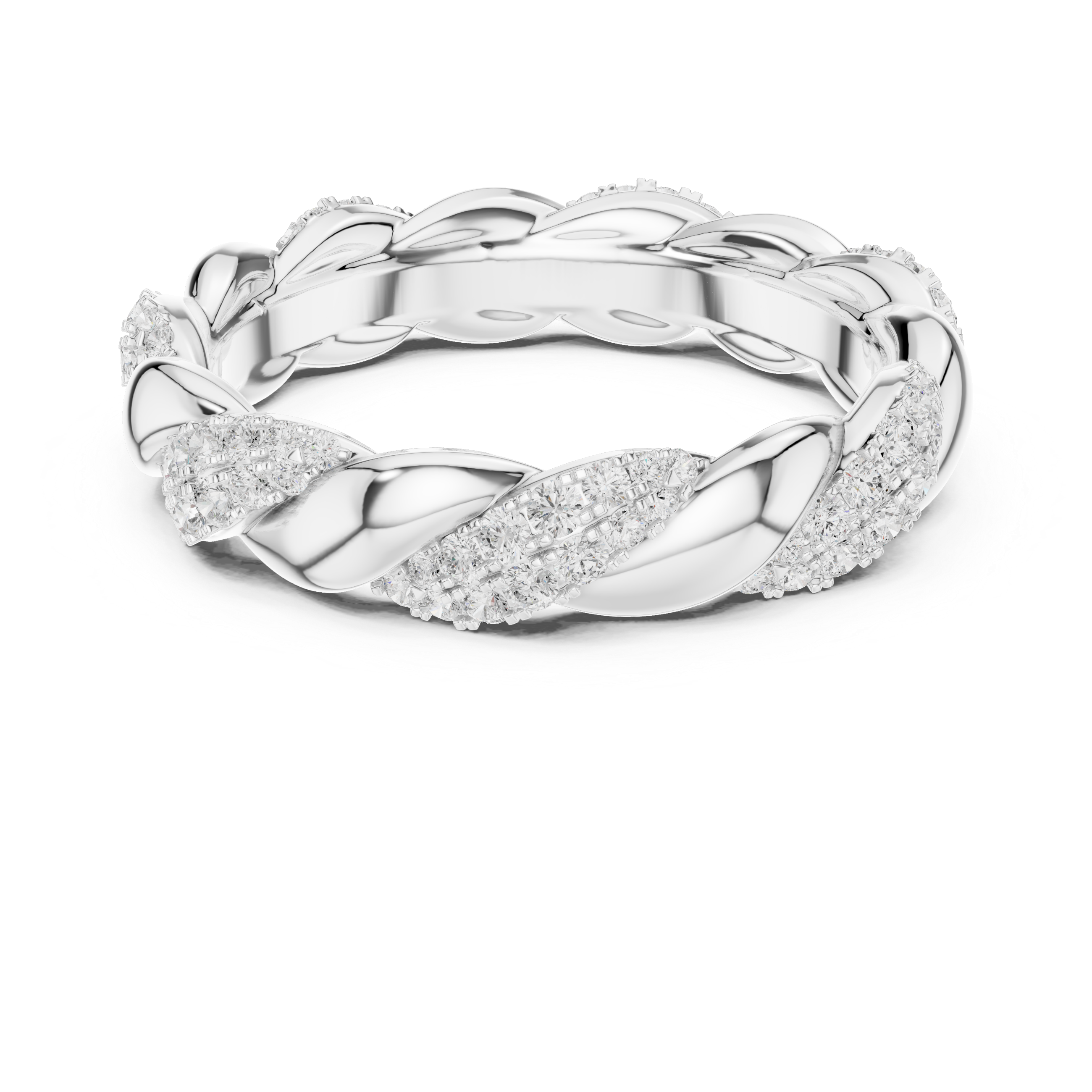 Bypass Wave Lab Grown Diamond Ring