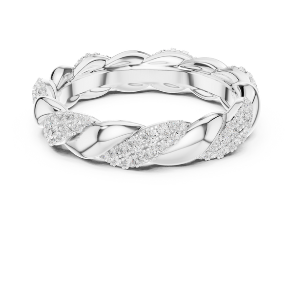 Bypass Wave Lab Grown Diamond Ring