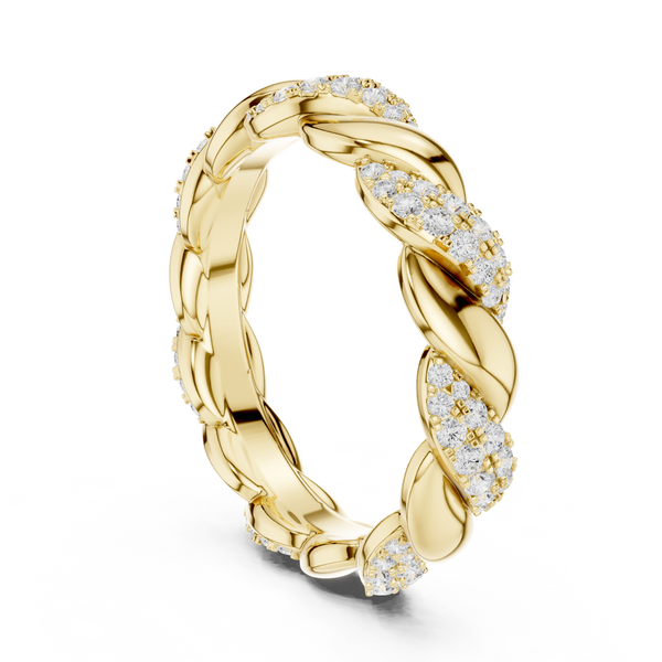 Bypass Wave Lab Grown Diamond Ring