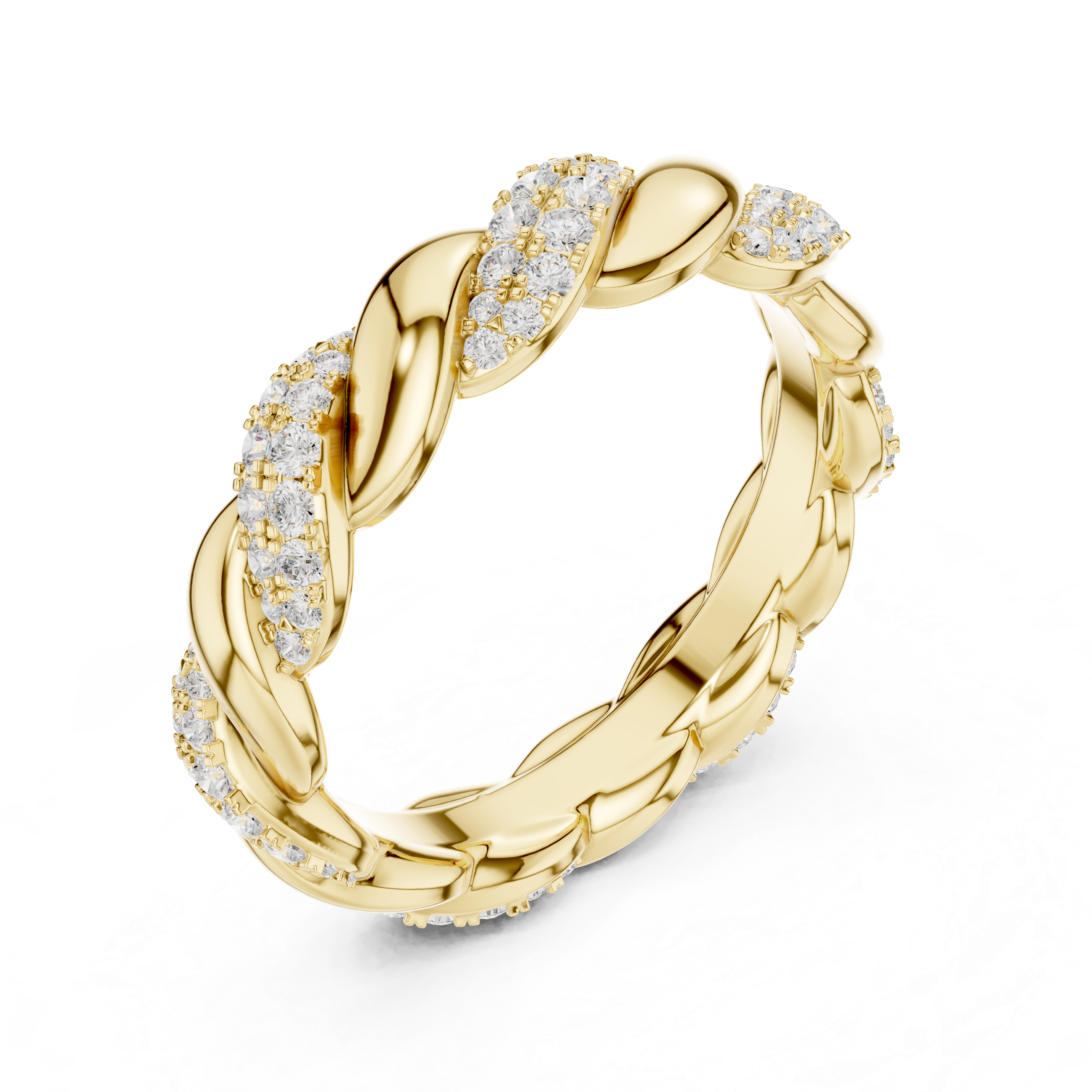 Bypass Wave Lab Grown Diamond Ring