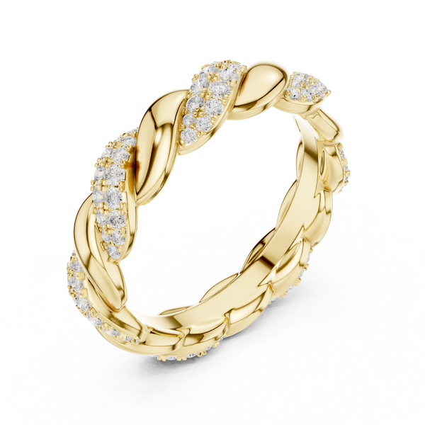 Bypass Wave Lab Grown Diamond Ring
