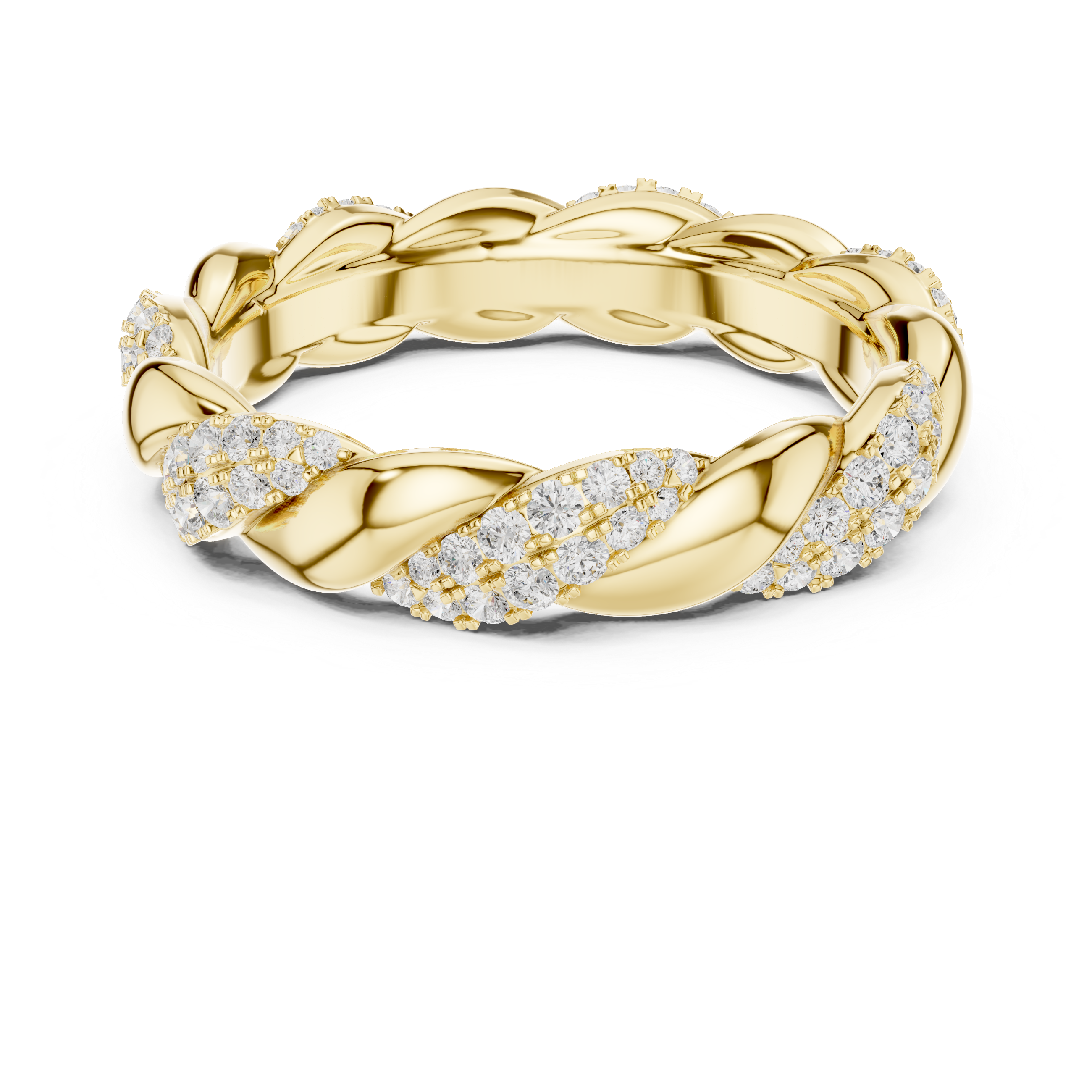 Bypass Wave Lab Grown Diamond Ring