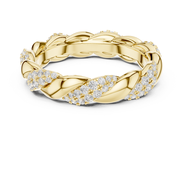 Bypass Wave Lab Grown Diamond Ring