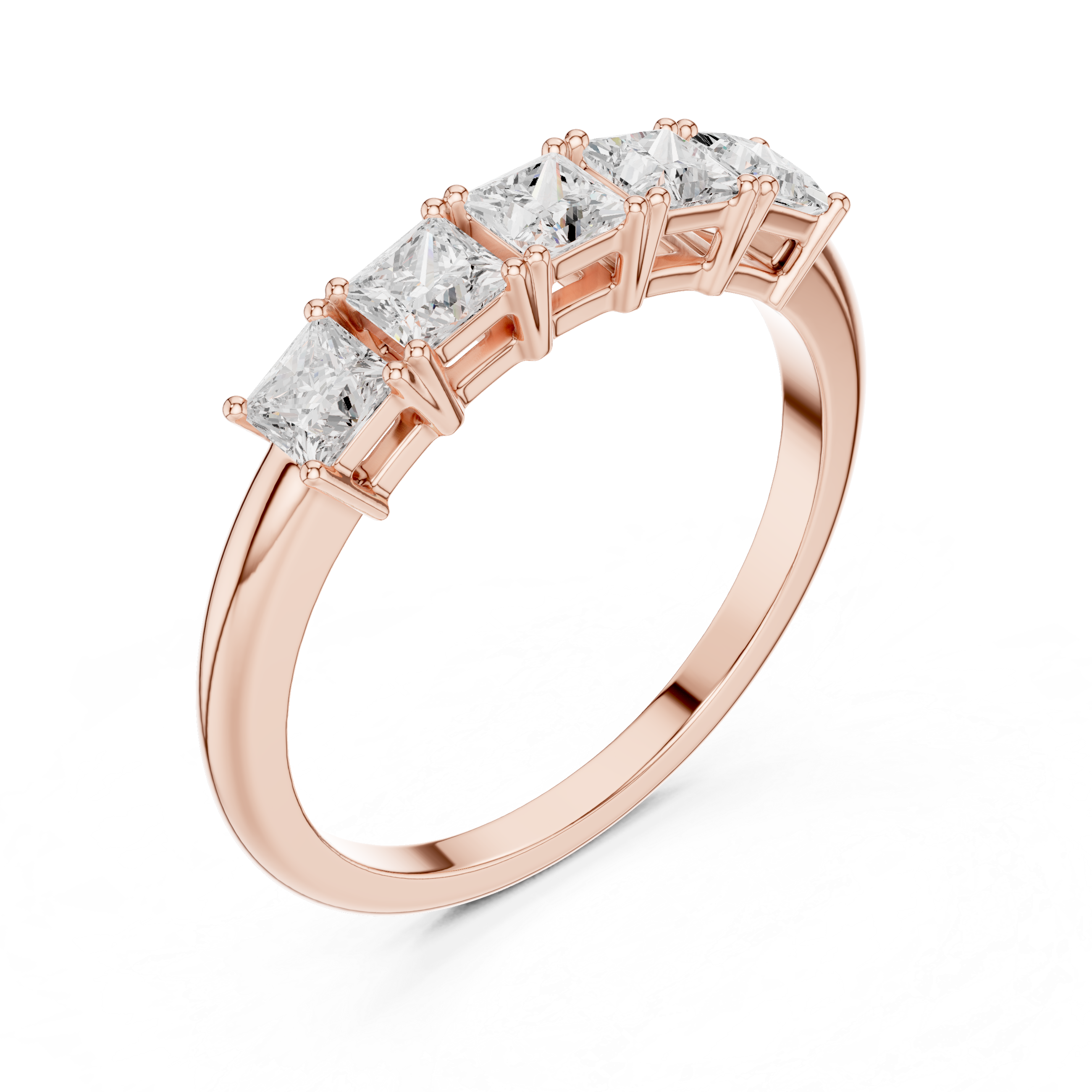 Five Stone Shining Lab Grown Diamond Ring