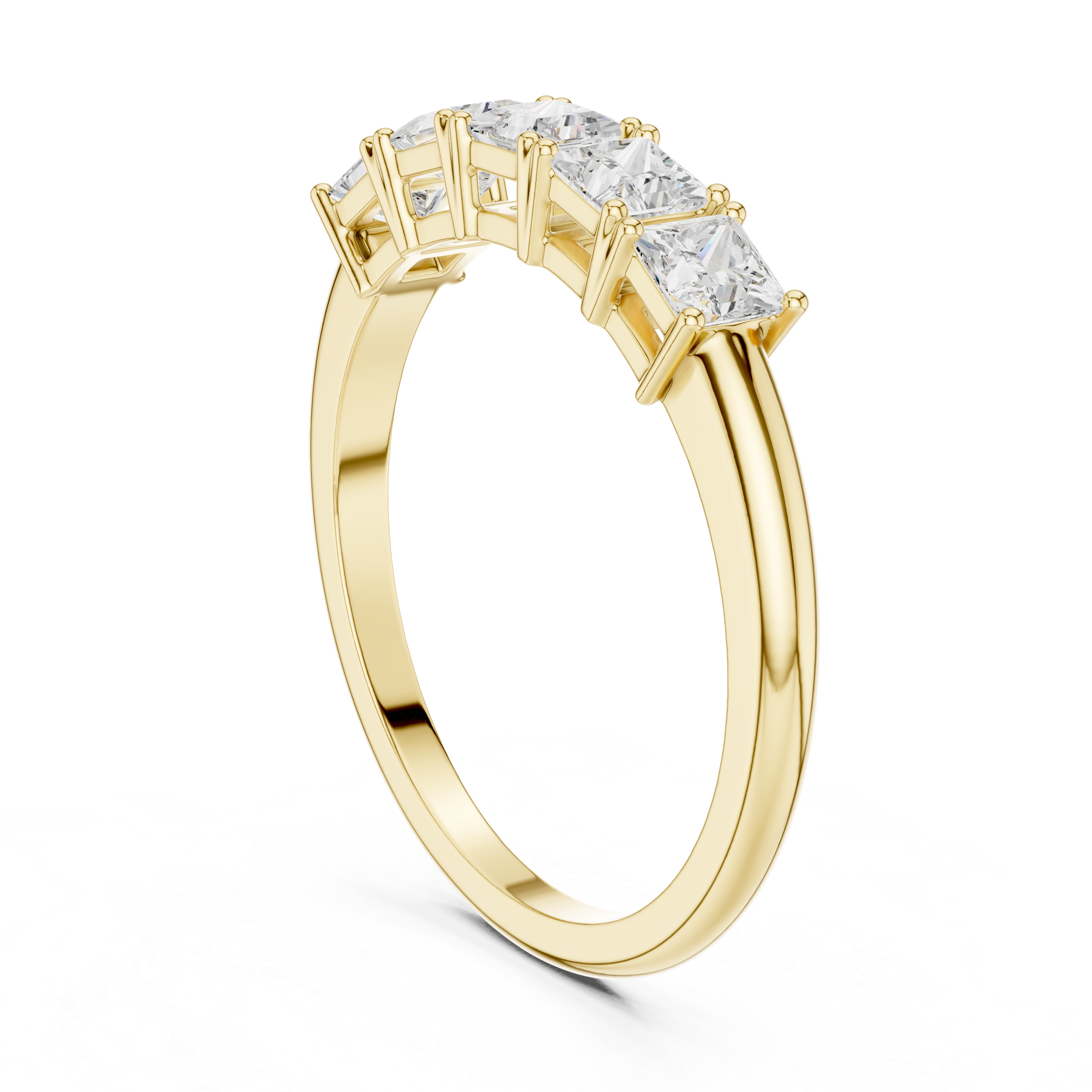 Five Stone Shining Lab Grown Diamond Ring