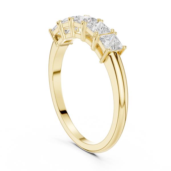 Five Stone Shining Lab Grown Diamond Ring