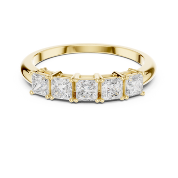 Five Stone Shining Lab Grown Diamond Ring