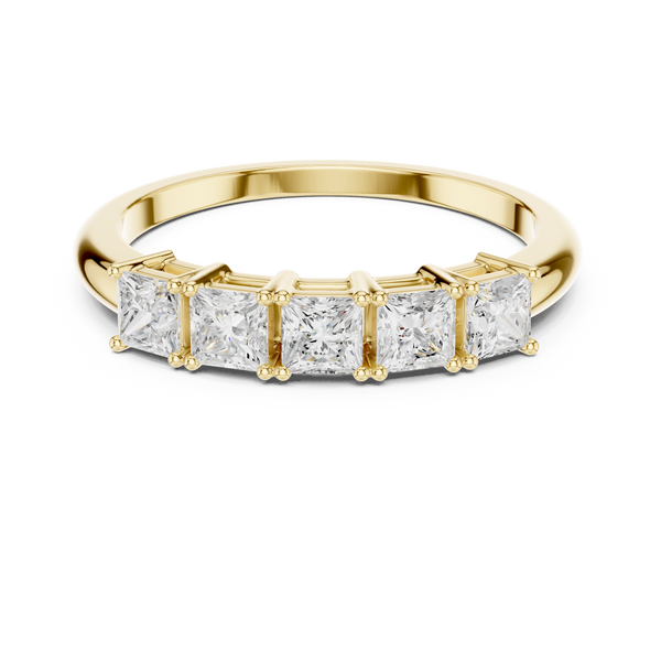 Five Stone Shining Lab Grown Diamond Ring