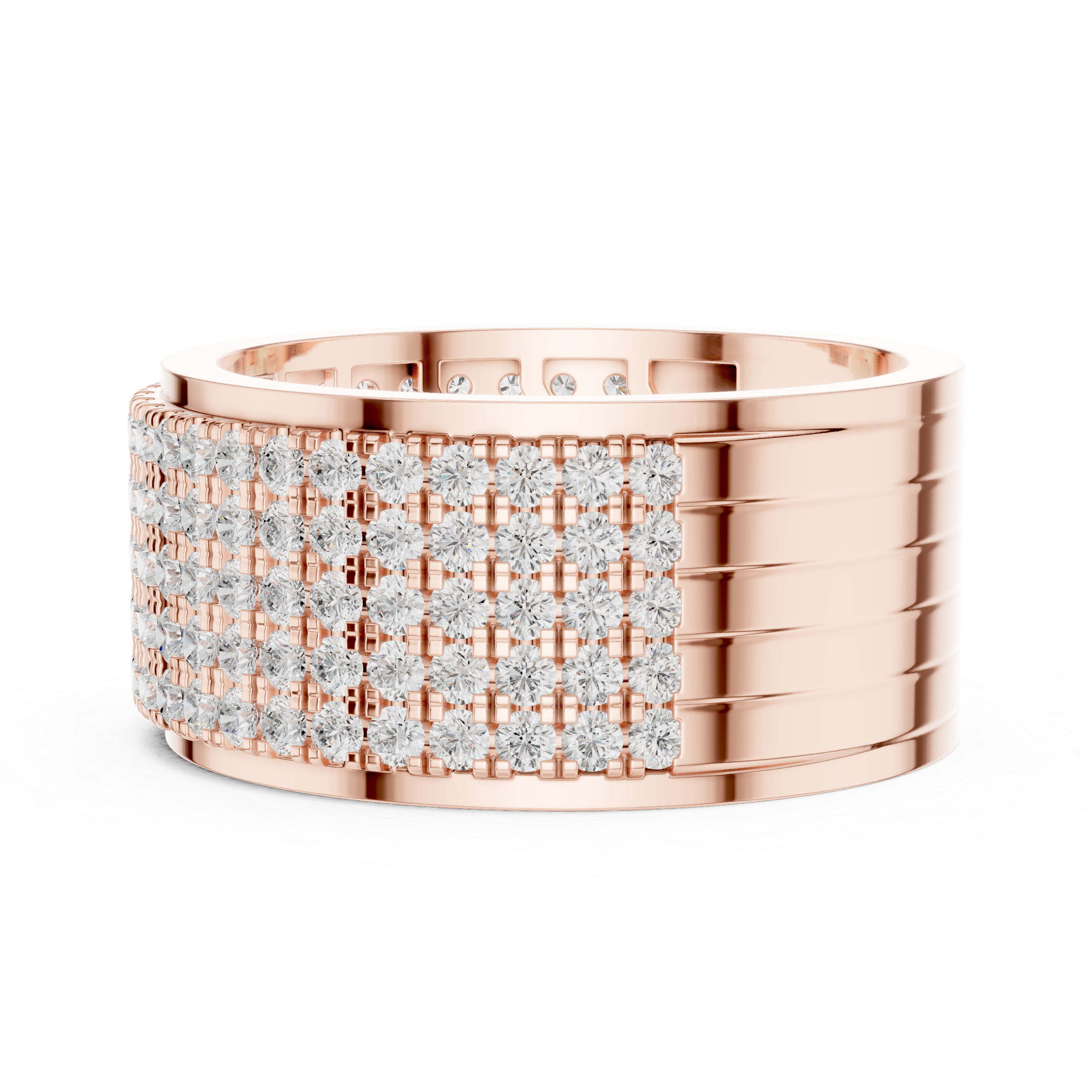Wide Band Cluster Lab Grown Diamond Ring