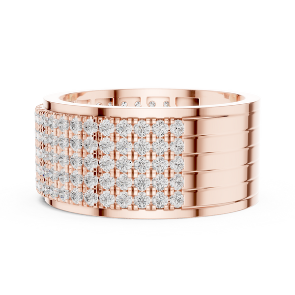 Wide Band Cluster Lab Grown Diamond Ring