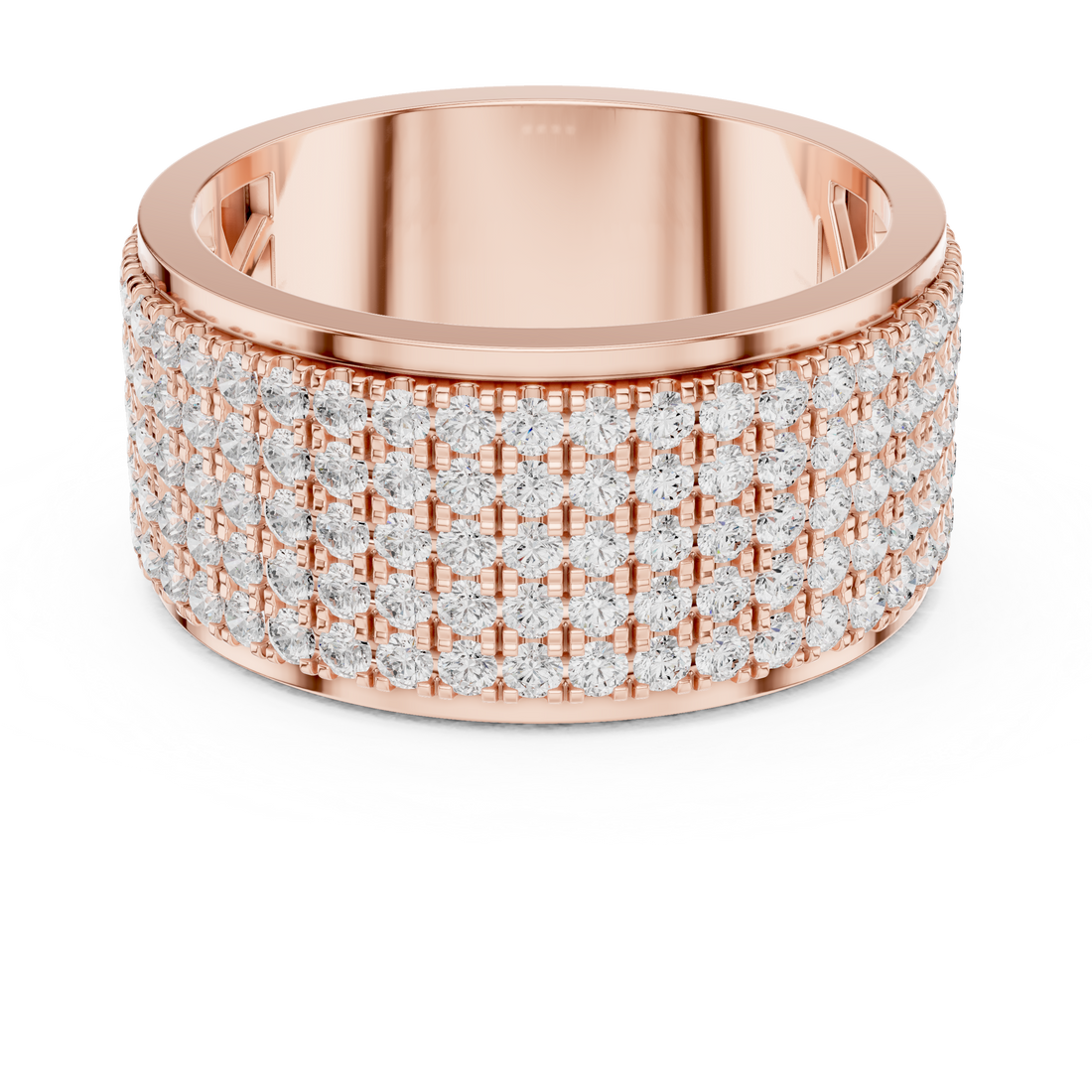 Wide Band Cluster Lab Grown Diamond Ring