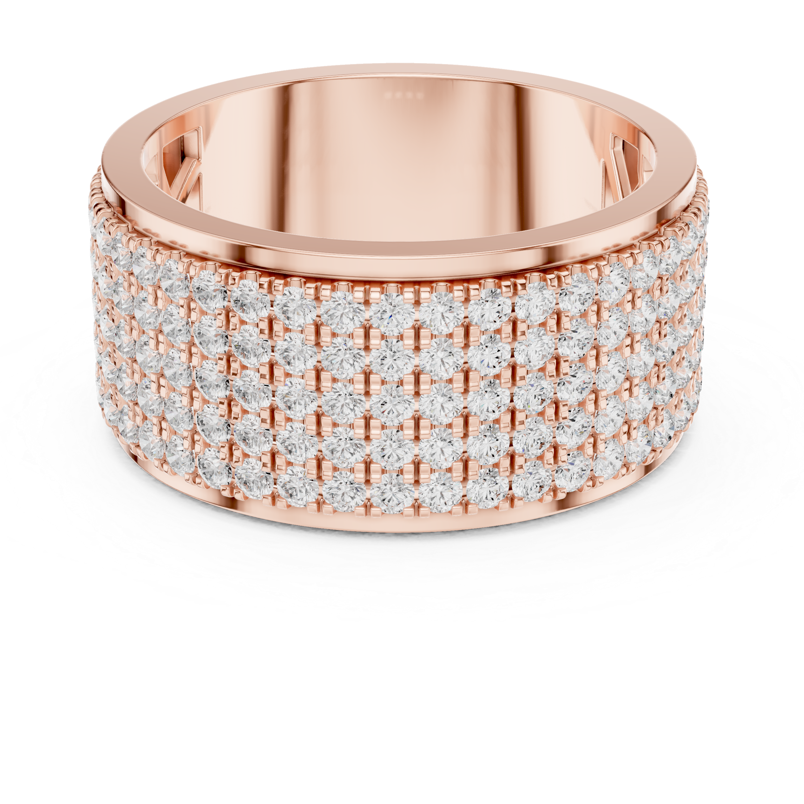 Wide Band Cluster Lab Grown Diamond Ring