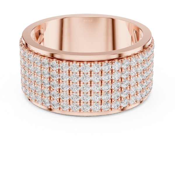 Wide Band Cluster Lab Grown Diamond Ring
