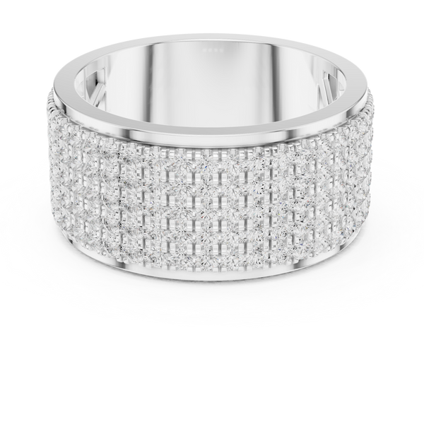 Wide Band Cluster Lab Grown Diamond Ring