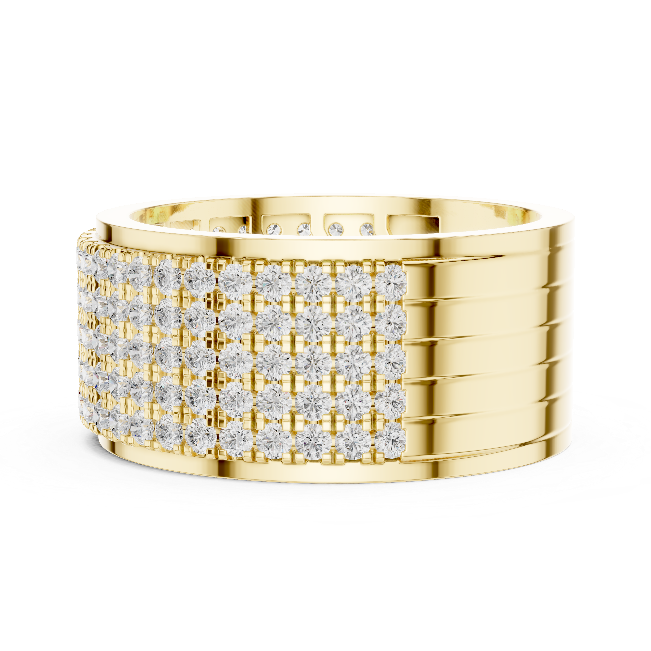 Wide Band Cluster Lab Grown Diamond Ring