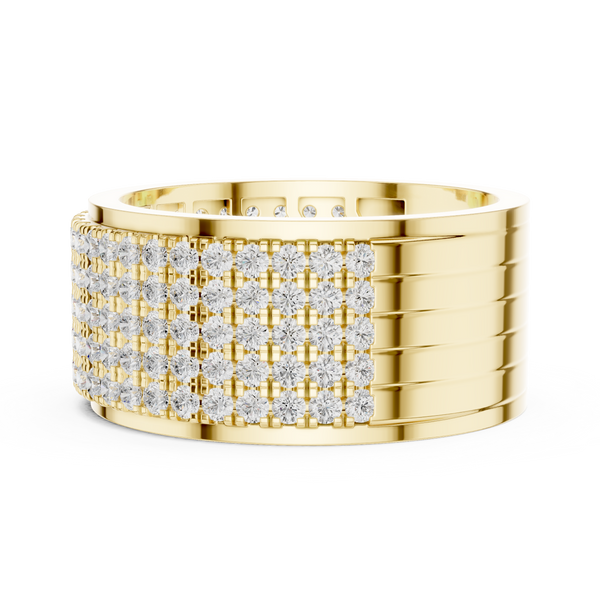 Wide Band Cluster Lab Grown Diamond Ring
