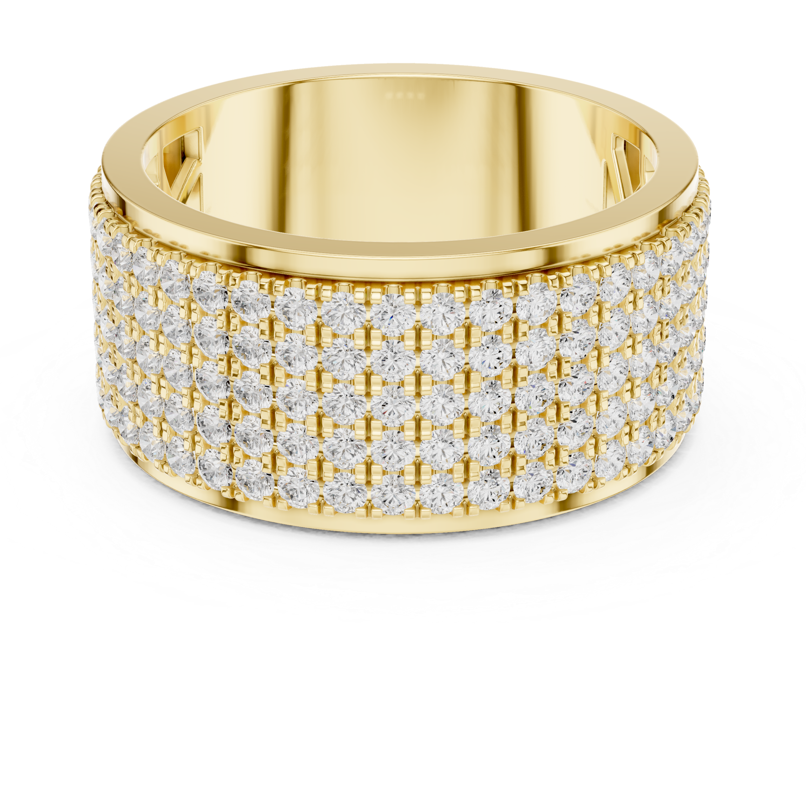 Wide Band Cluster Lab Grown Diamond Ring