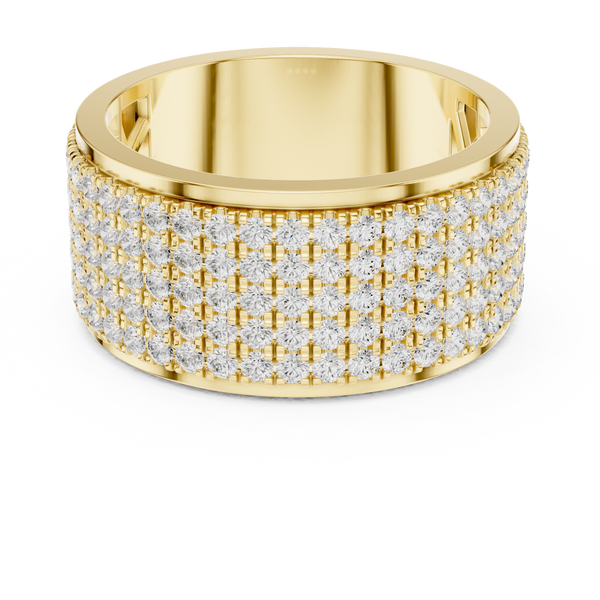 Wide Band Cluster Lab Grown Diamond Ring