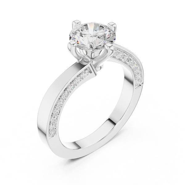 Pave Sparkle Lab Grown Diamond Ring