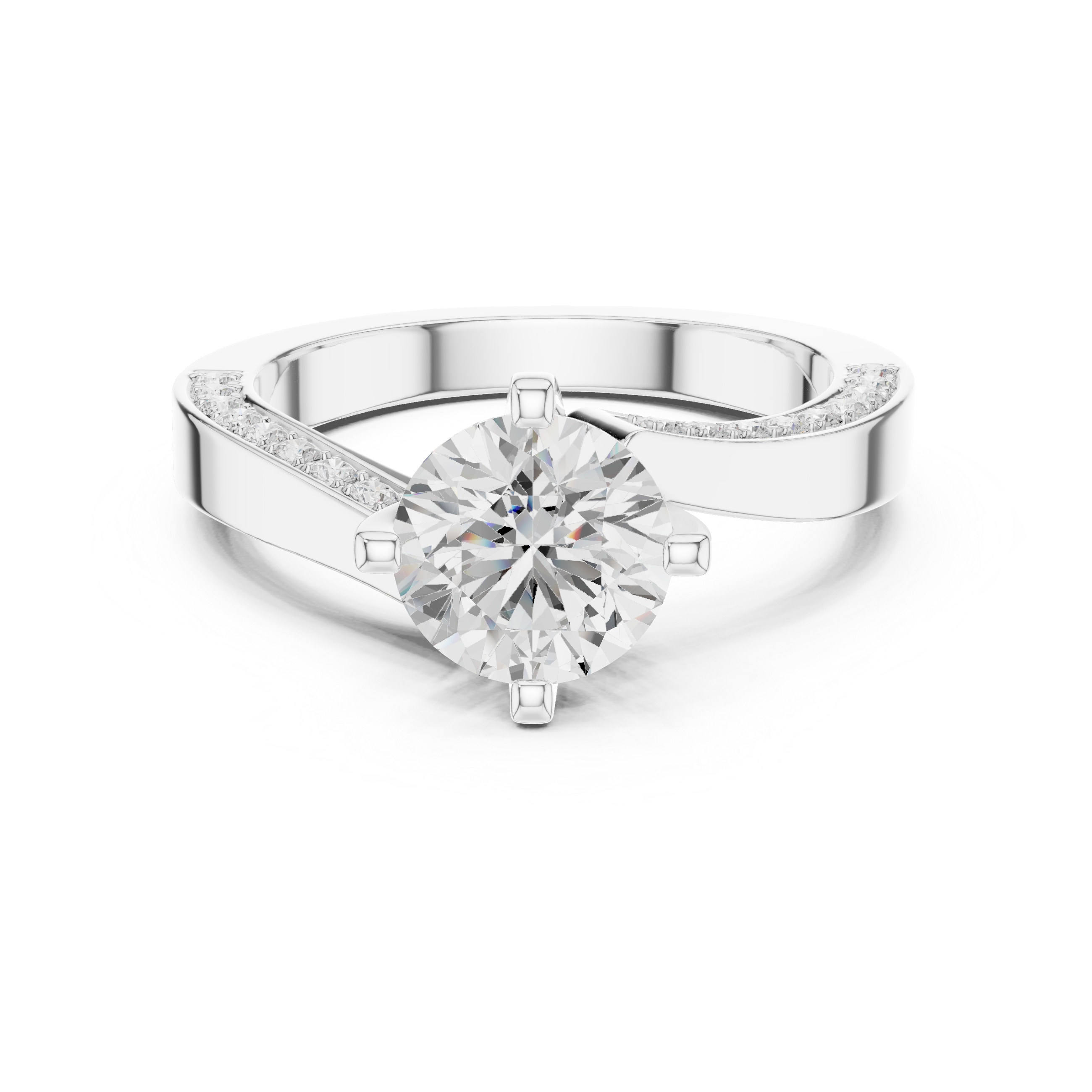 Pave Sparkle Lab Grown Diamond Ring