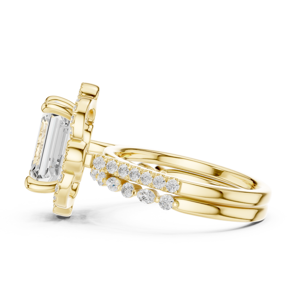 French Cut Lab Grown Diamond Ring