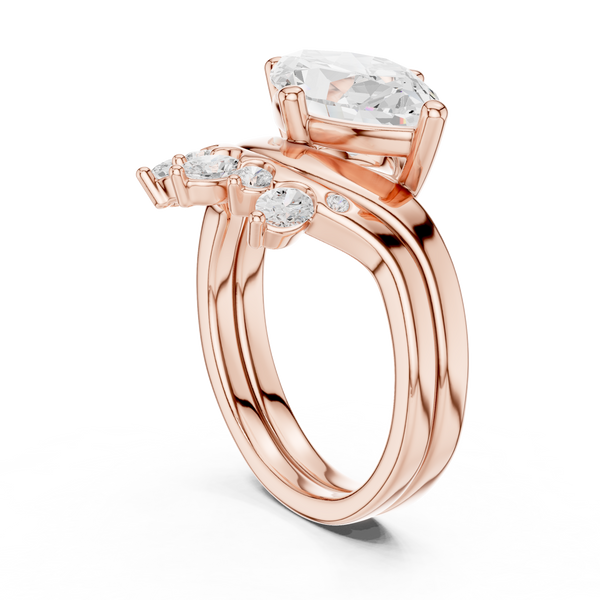Scalloped Edge Lab Grown Diamond Ring