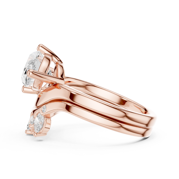 Scalloped Edge Lab Grown Diamond Ring