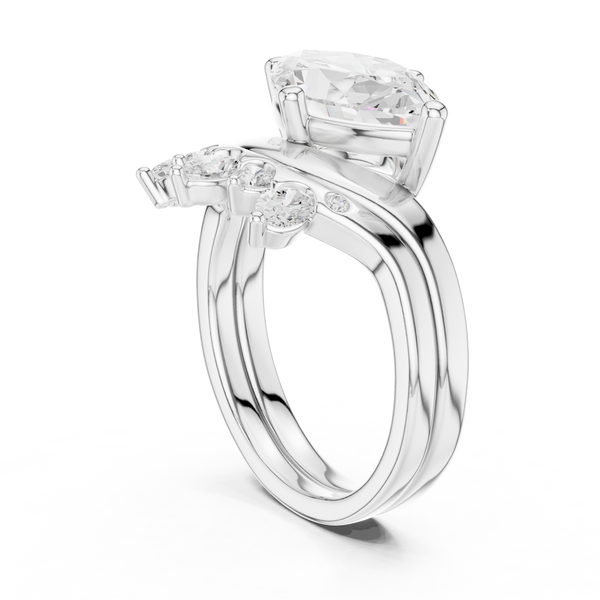 Scalloped Edge Lab Grown Diamond Ring