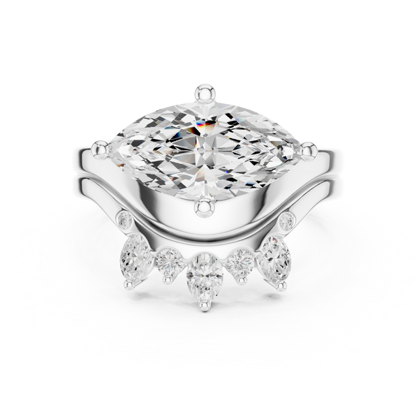Scalloped Edge Lab Grown Diamond Ring