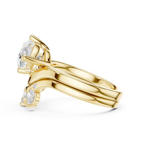 Scalloped Edge Lab Grown Diamond Ring