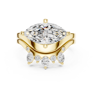 Scalloped Edge Lab Grown Diamond Ring
