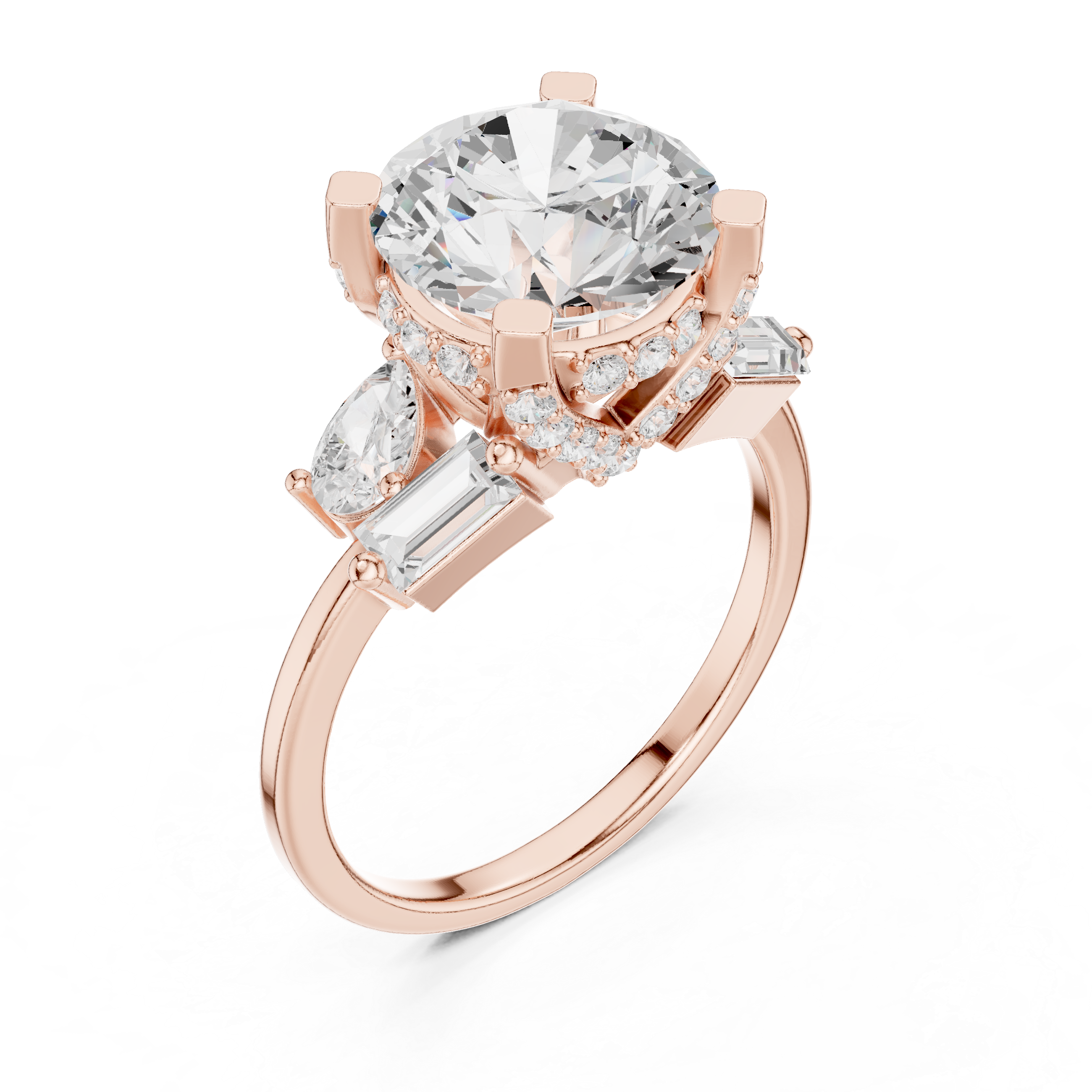 Sleek Line Lab Grown Diamond Ring
