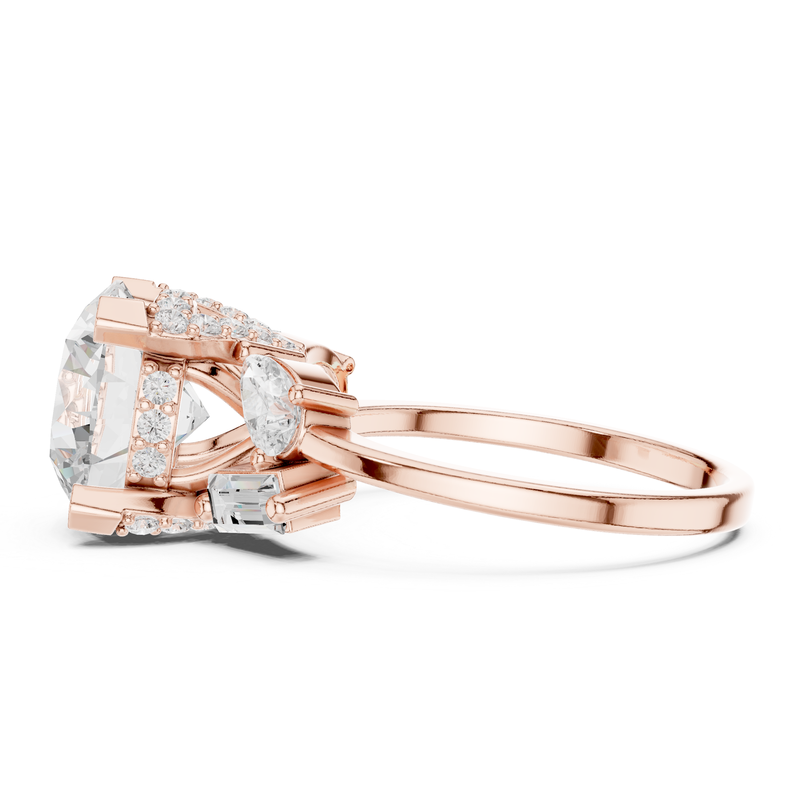 Sleek Line Lab Grown Diamond Ring