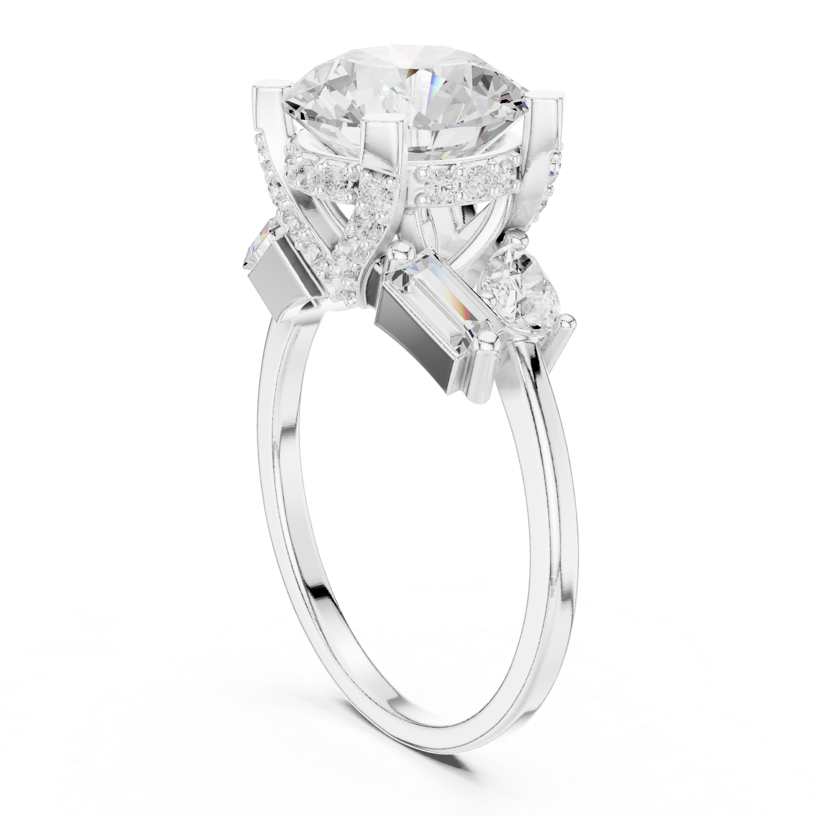 Sleek Line Lab Grown Diamond Ring