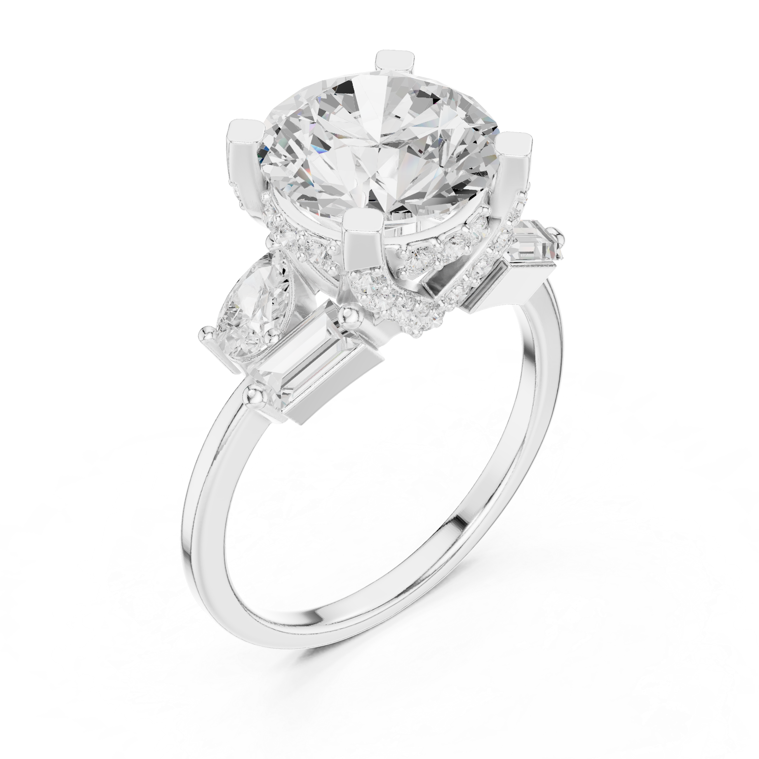 Sleek Line Lab Grown Diamond Ring