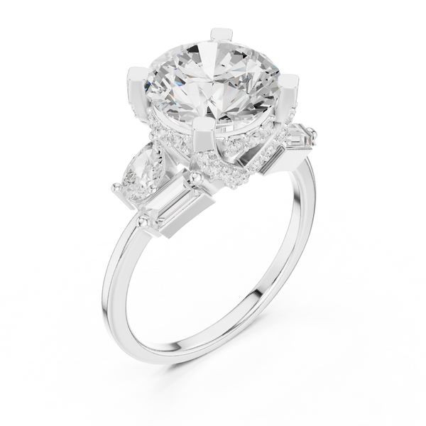 Sleek Line Lab Grown Diamond Ring